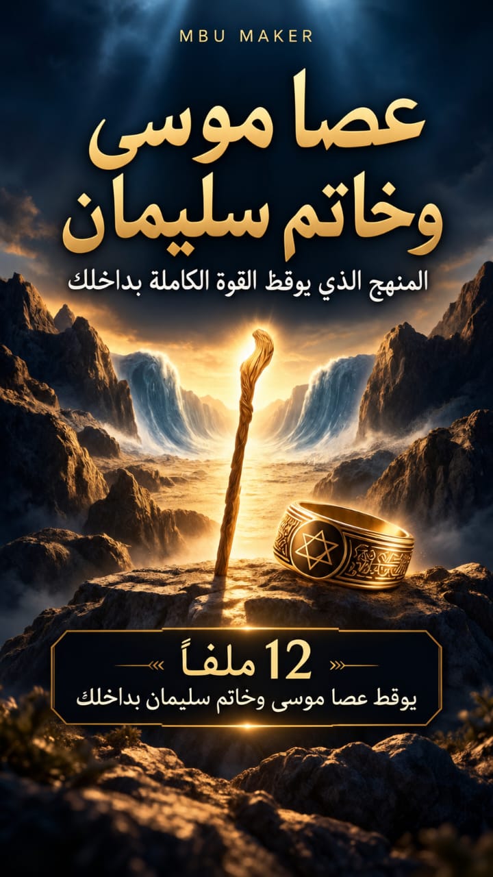 عصا موسى وخاتم سليمان — المنهج الذي يوقظ القوة الكاملة بداخلك · 12 ملفًا